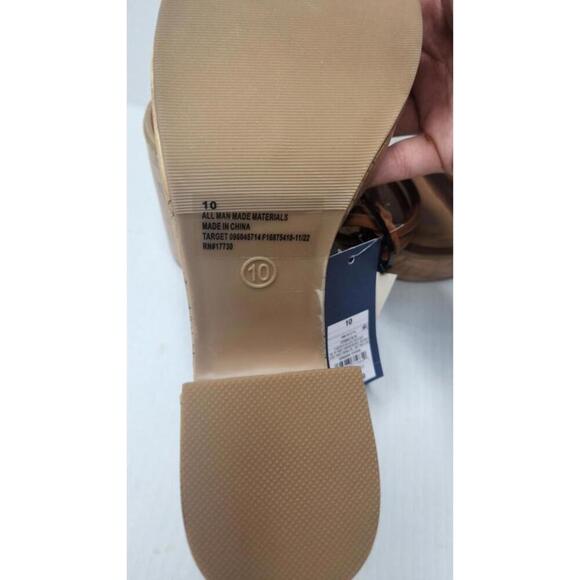 Universal Thread Shoes Womens Size 10 Brown Cognac Platform Memory Foam Sandals - Picture 7 of 8